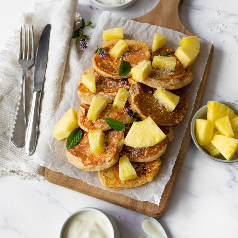 ananas pancakes - vierkant