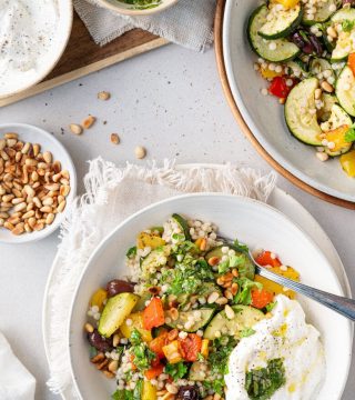 Geroosterde groenten - burrata