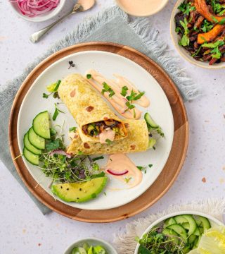 oesterzwammen shoarma - wrap