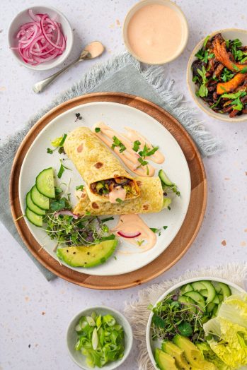 oesterzwammen shoarma - wrap