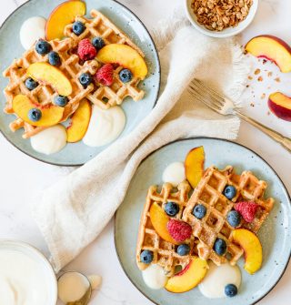 Nectarine wafel Lieve x FoodLove-nectarinepannenkoek - lang (niet bewerkt)