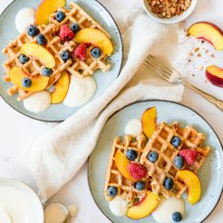 Nectarine wafel Lieve x FoodLove-nectarinepannenkoek - lang (niet bewerkt)