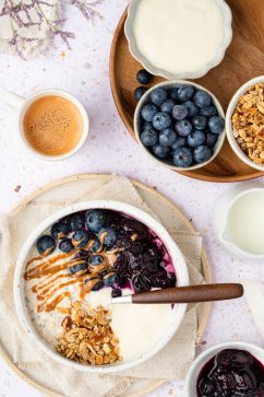 overnight oats kersen amandel