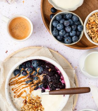 overnight oats kersen amandel