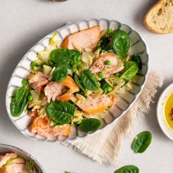 Risoni groene groenten gerookte zalm - blog-2846