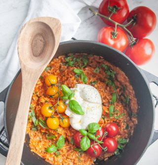 Tomatenrijst met burrata