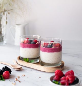 frambozen overnight oats- vierkant