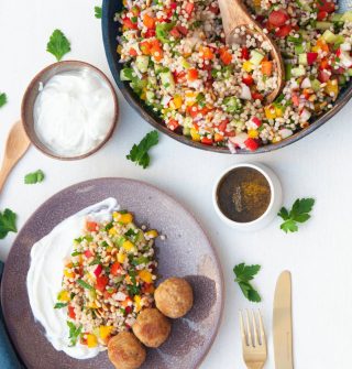 parelcouscous labneh kipballetjes-vierkant