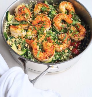 Romige Parelcouscous Met Scampi