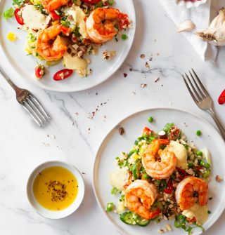 scampi bloemkoolrijst - lang