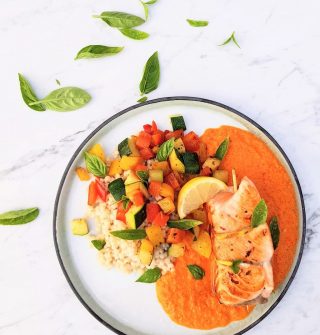 Zalm Geroosterde Paprikasaus