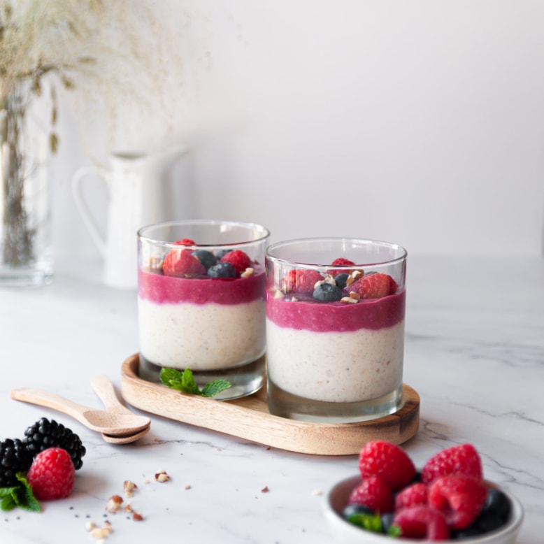 frambozen overnight oats- vierkant